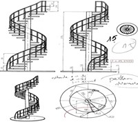 Tham khảo các mẫu bản vẽ kết cấu cầu thang xoắn đẹp